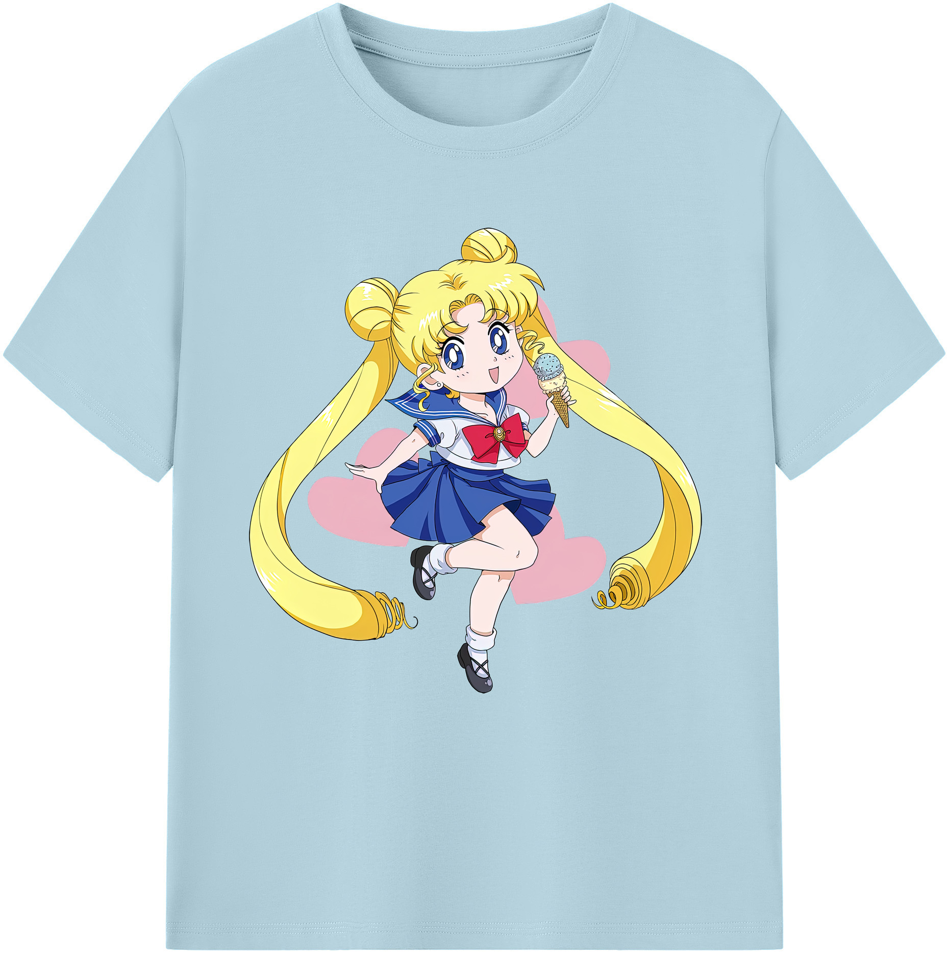 （画像用） 美少女戦士セーラームーン 愛野 美奈子 あいの みなこ Sailor Moon Aino Minako 綿100％半袖Tシャツ（フロントプリント）